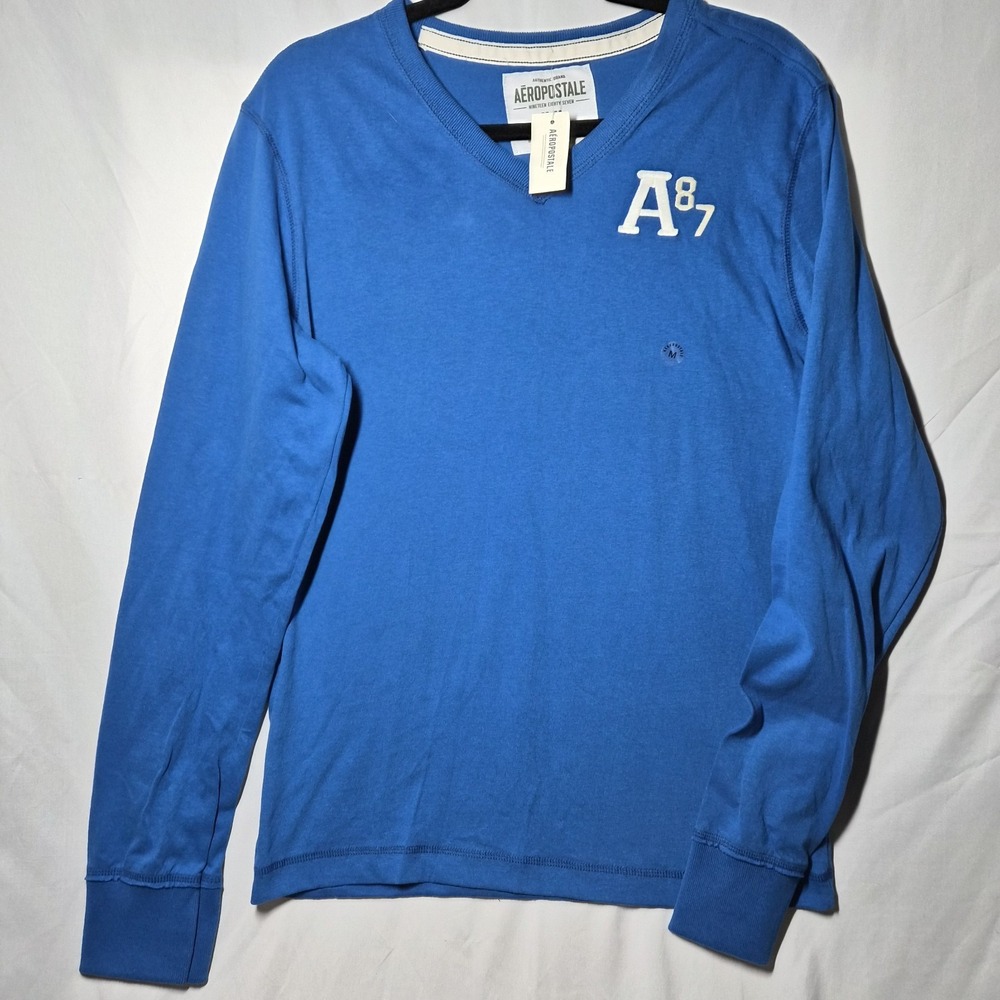 NWT y2k Aeropostale Blue Long Sleeve Shirt Medium